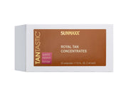 TanTastic Royal Tan Concentrates box with 30 ampoules for enhanced melanin production and tanning.