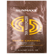 Sunmaxx Tan Maxximizer Creme Caramel tanning lotion sachet with guarana, 15 ml