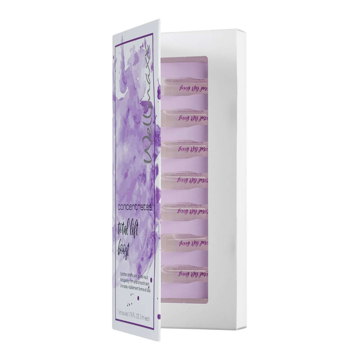 Concentrates Total Lift Boost product packaging featuring hyaluronic acid and SYNn®-AKE for firmer skin.