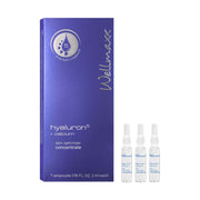Wellmaxx hyaluron⁵ calcium skin optimizer concentrate package with ampoules for intense hydration.