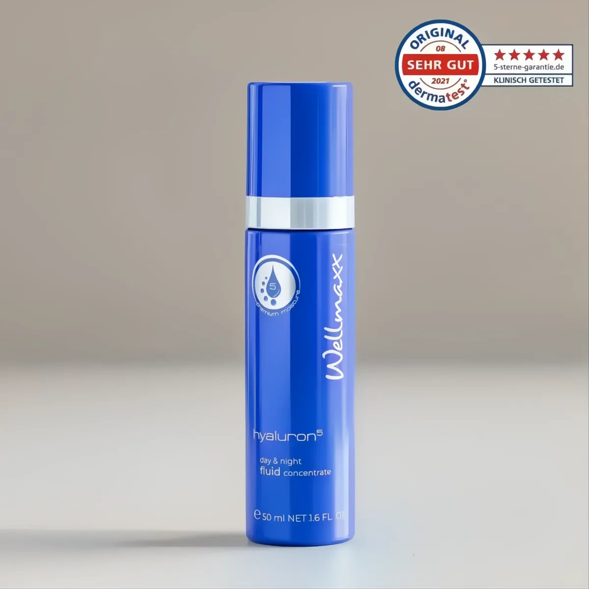 hyaluron⁵ day & night fluid concentrate with 5-fold hyaluronic acid for 24-hour skin hydration and youthful appearance