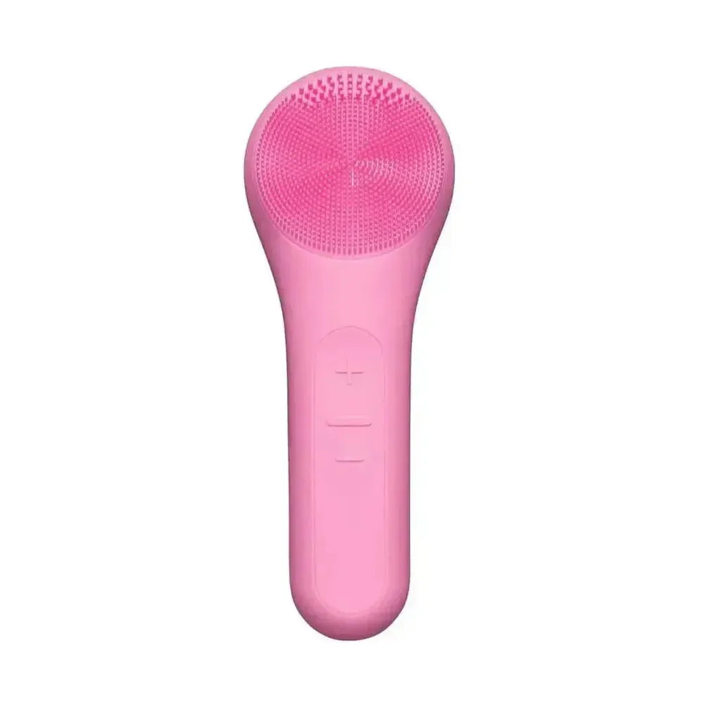 LiFTmee PEEL and CLEAN pink silicone facial cleansing and exfoliating brush with vibration technology
