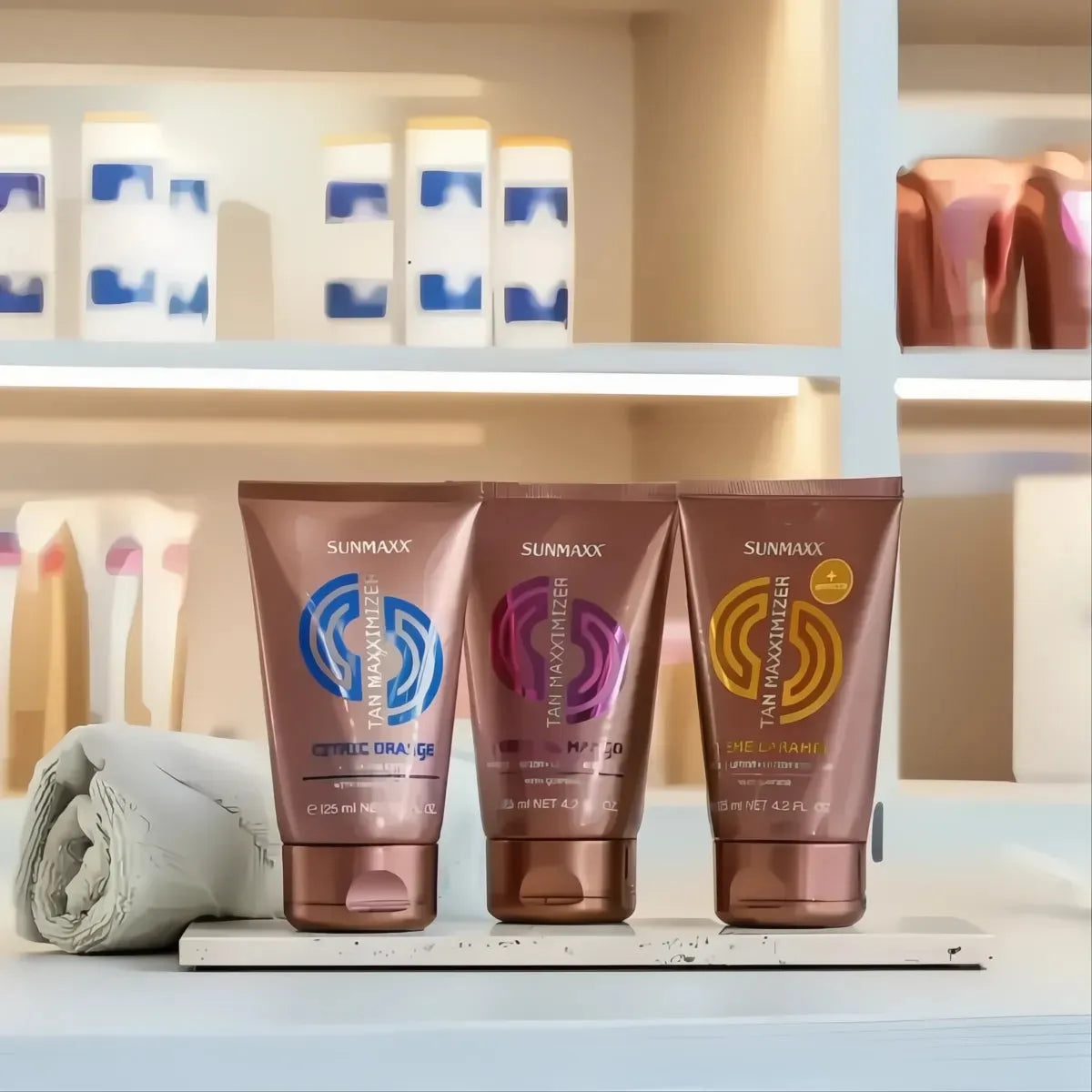 Tan Maxximizer Cream Caramel + Bronzer Suntan Lotion-Sunmaxx