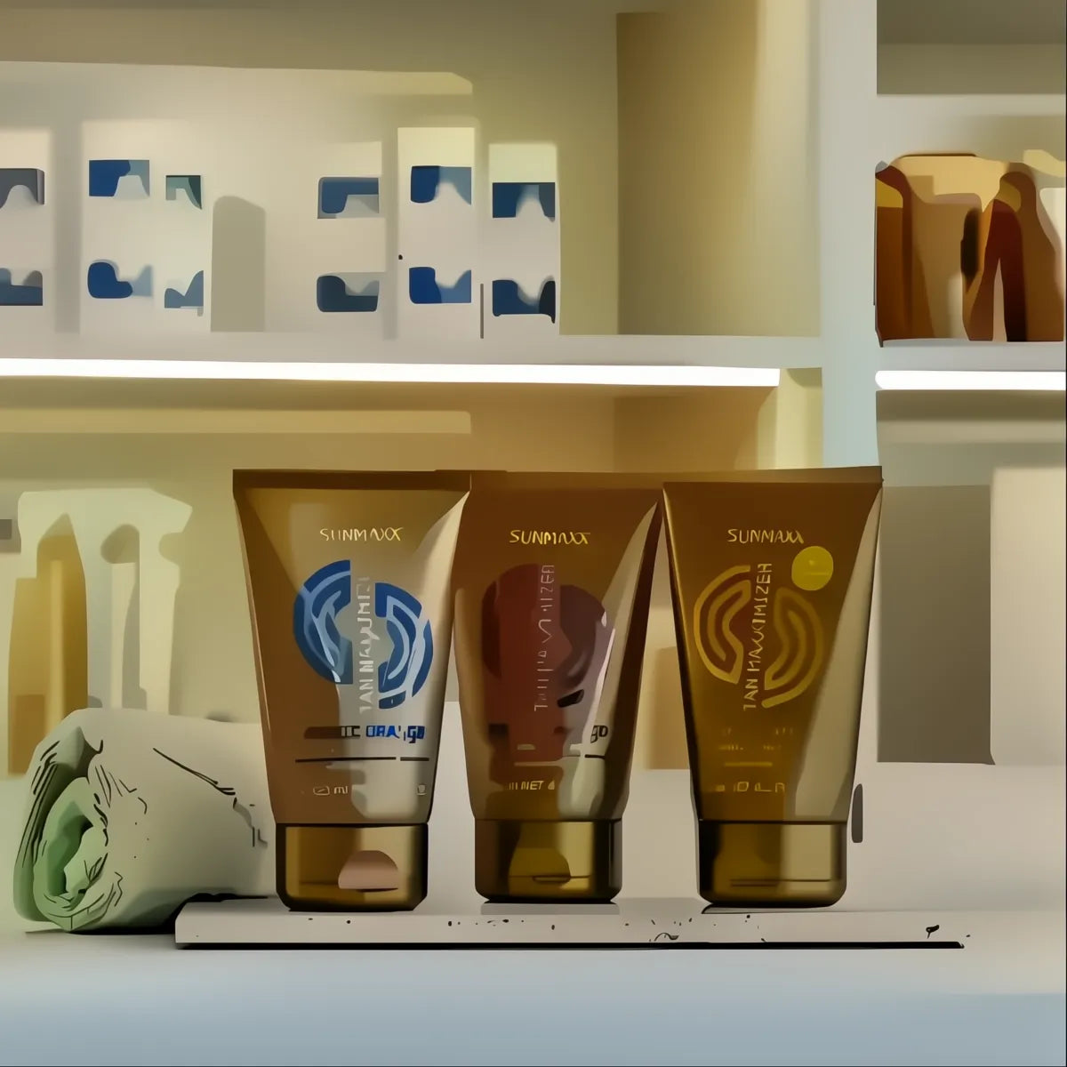 Tan Maxximizer Creme Caramel + Bronzer-suntan lotion-Sunmaxx