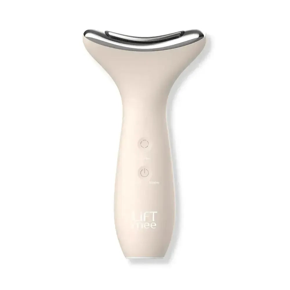 LiFTmee Dermaglow 3in1 kabelloses, wasserfestes Hautpflegegerät mit EMS-Mikrostimulation, Lichttherapie und Wärme für Gesicht und Halsstraffung.
