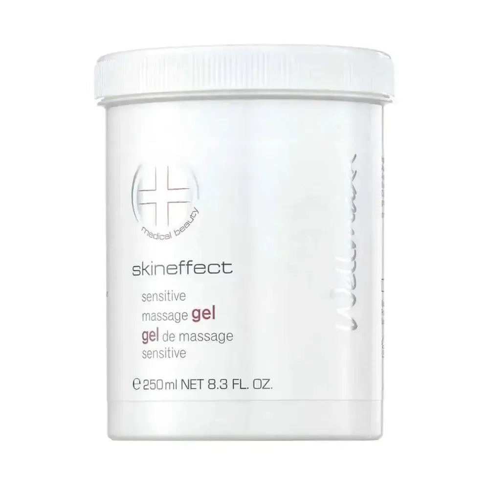 Skineffect Sensitive Massagegel container for gentle skin care and relaxing massage, 250ml