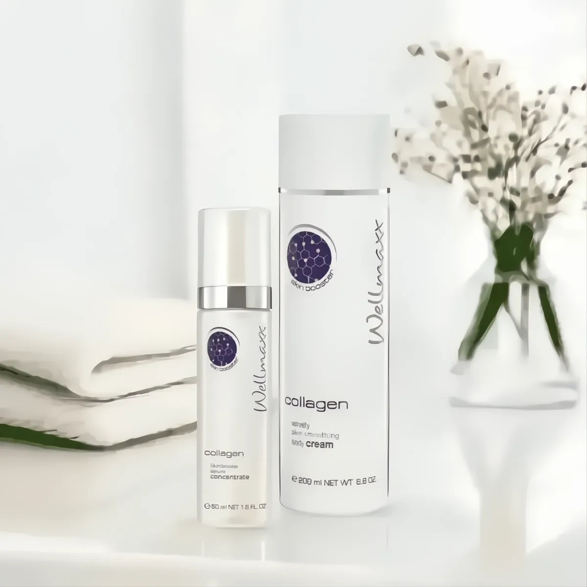 collagen hautserum für straffe, feuchtigkeitsspendende und glatte haut mit hyaluron und marinem collagen