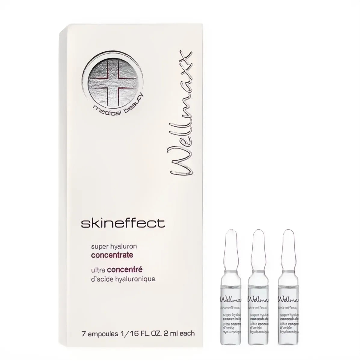 skineffect super hyaluron concentrate ampoules for anti-aging hydration and wrinkle reduction