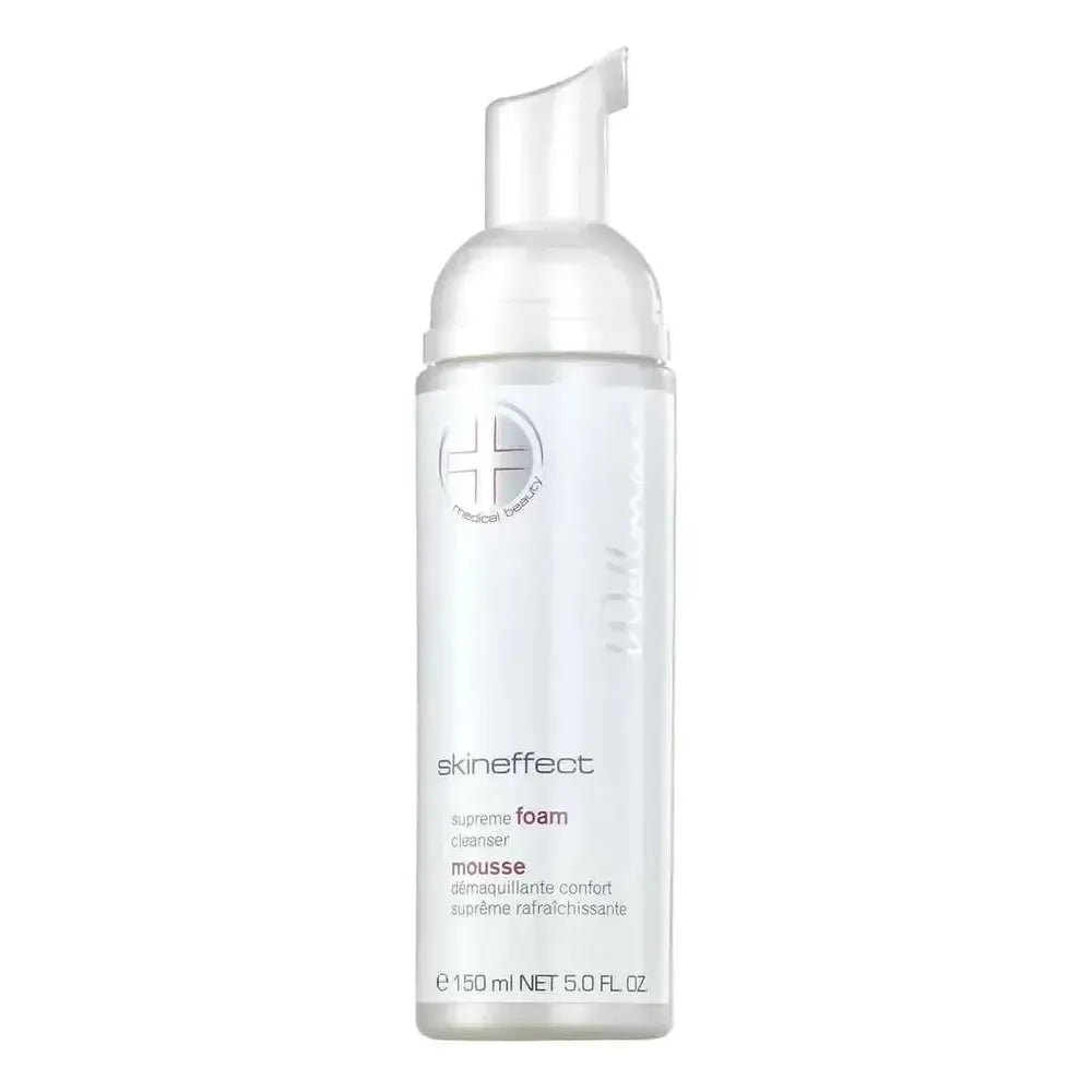 skineffect supreme foam cleanser bottle for gentle, hydrating facial cleansing with aloe vera and anti-aging benefits