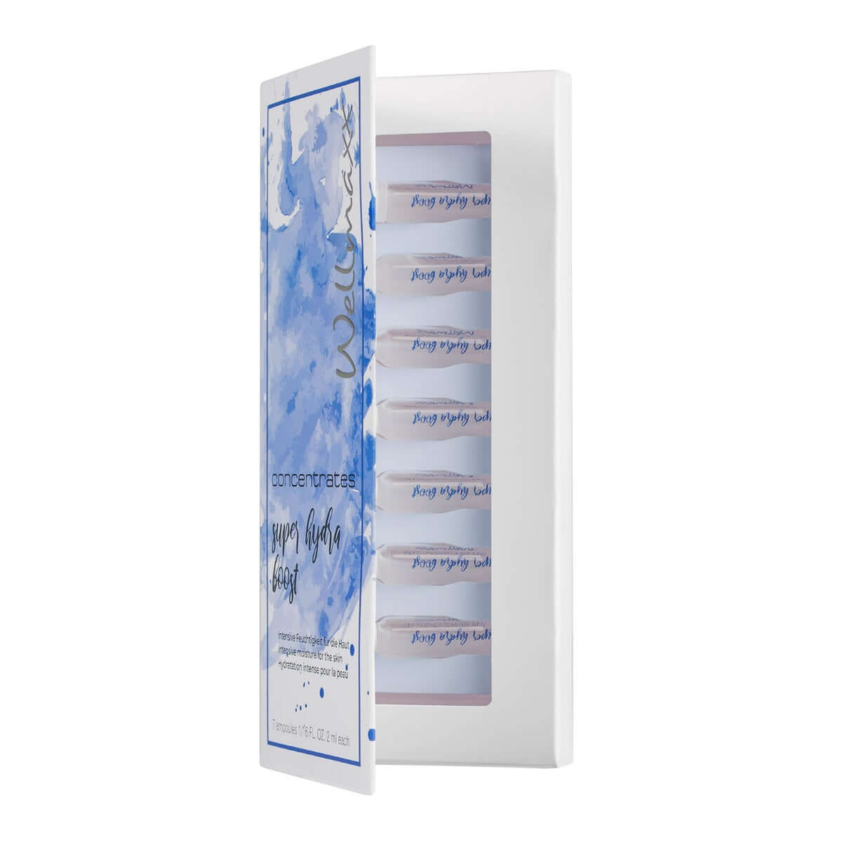 Packaging of Concentrates Super Hydra Boost showing multiple dose vials for hydration and anti-aging benefits.