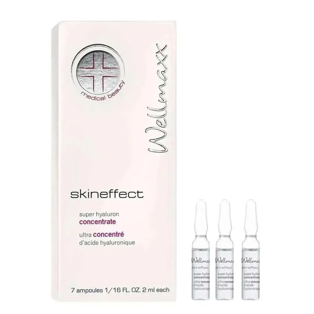 skineffect super hyaluron concentrate ampoules for anti-aging hydration and wrinkle reduction