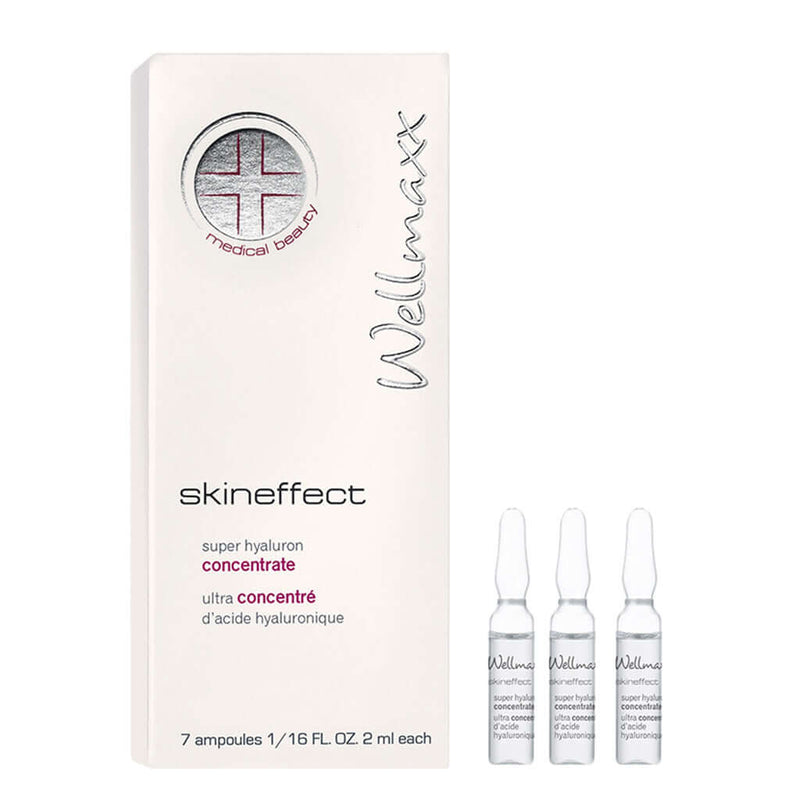 wellmaxx  Super hyaluronic acid serum  Skineffect hyaluron concentrate  Skin plumping serum  Moisture replenishing concentrate  Intensive hydration treatment  Hydration booster ampoules  Hyaluronic acid skincare  Hyaluronic acid benefits  Hyaluron ampoule set  Ampoule skincare treatment